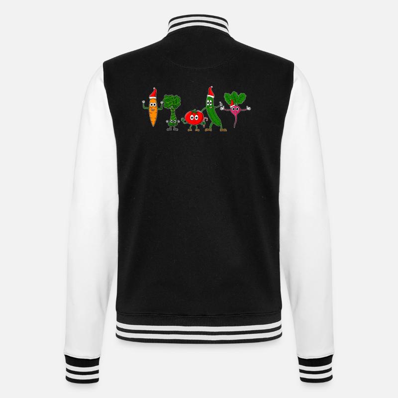 Vegetables for Christmas - College Sweat Jacket - black/white