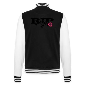rip_mit_rose_2_2c - College-Sweatjacke - Schwarz/Weiß - Hinten - Marisol (170cm)