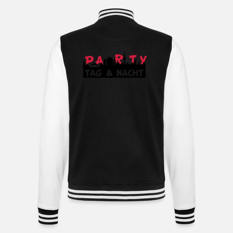 party2 - College-Sweatjacke - Schwarz/Weiß