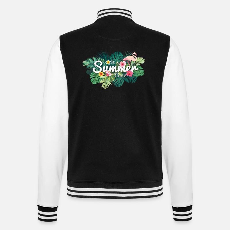 190717_permonte_Summer-Ti - College-Sweatjacke - Schwarz/Weiß