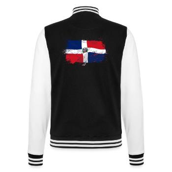 Flagge der Dominikanische Republik - College-Sweatjacke - Schwarz/Weiß - Hinten - Marisol (170cm)