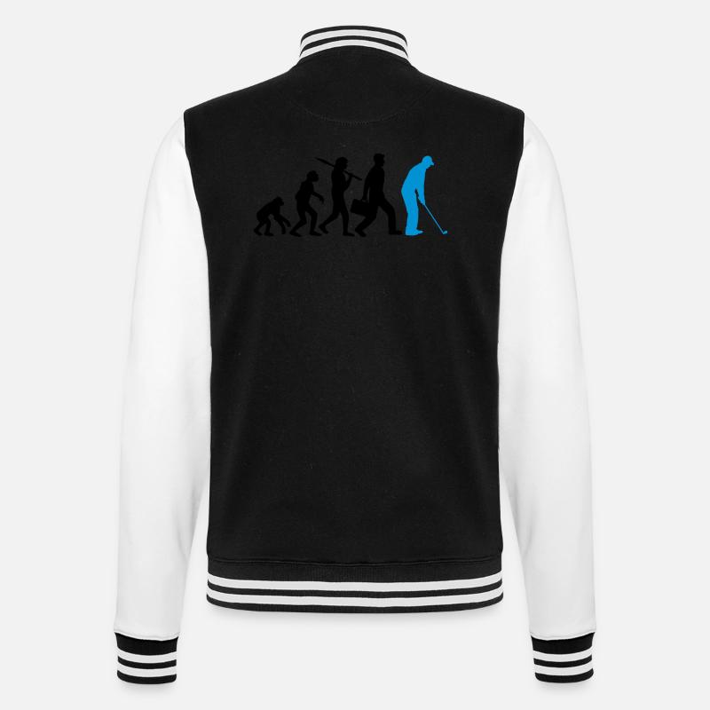 Golf spielen Evolution - College-Sweatjacke - Schwarz/Weiß