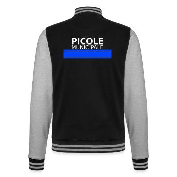 picole municipale - College-Sweatjacke - Schwarz/Grau meliert - Hinten - Marisol (170cm)