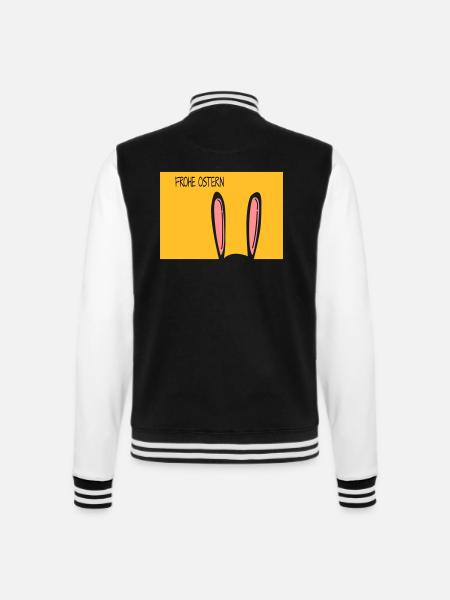 Frohe Ostern - College-Sweatjacke - Schwarz/Weiß