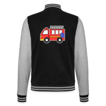Fire truck - College Sweat Jacket - black/heather grey - Back - Marisol (170cm)