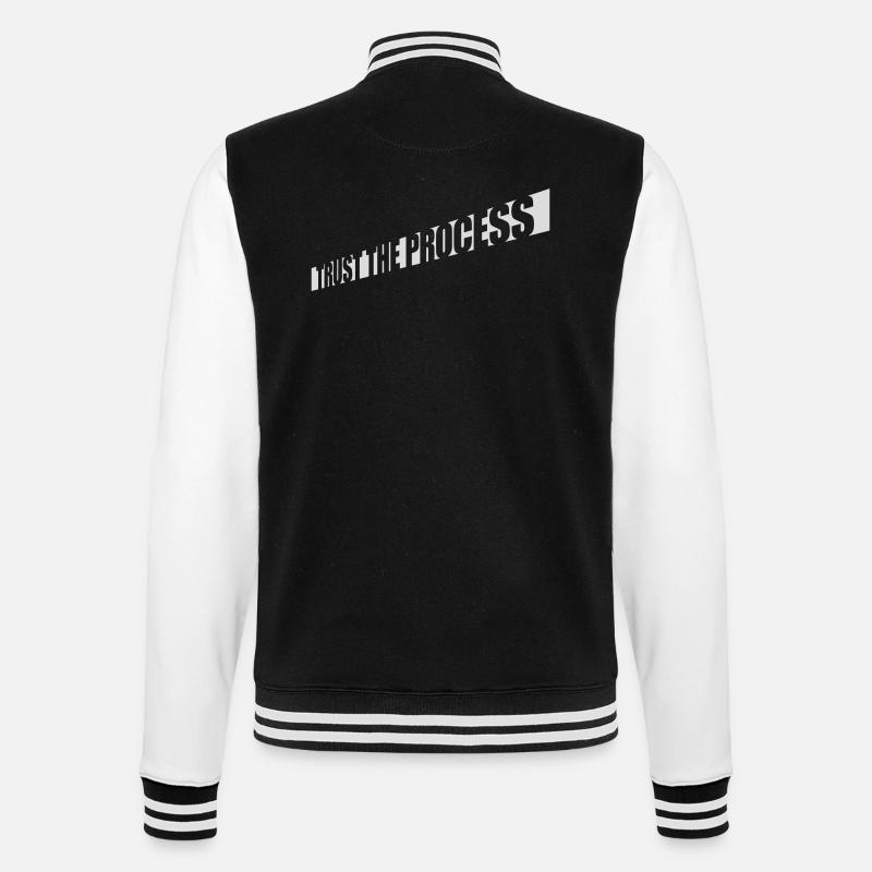trust the process Zitat - College-Sweatjacke - Schwarz/Weiß