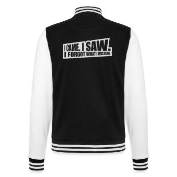 I came saw forget - College-Sweatjacke - Schwarz/Weiß - Hinten - Marisol (170cm)