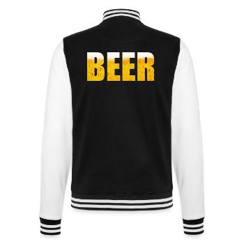 Beer Tshirt Design Drinking - Veste Teddy - noir/blanc - Dos - Marisol (170cm)