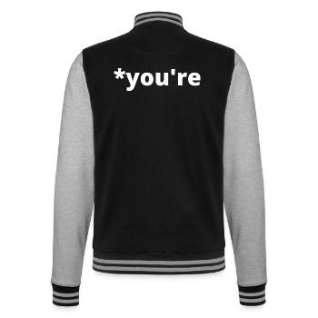 *Biste - College-Sweatjacke - Schwarz/Grau meliert - Hinten - Marisol (170cm)