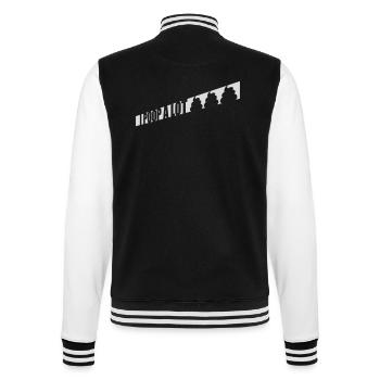 I poop a lot - College Sweat Jacket - black/white - Back - Marisol (170cm)
