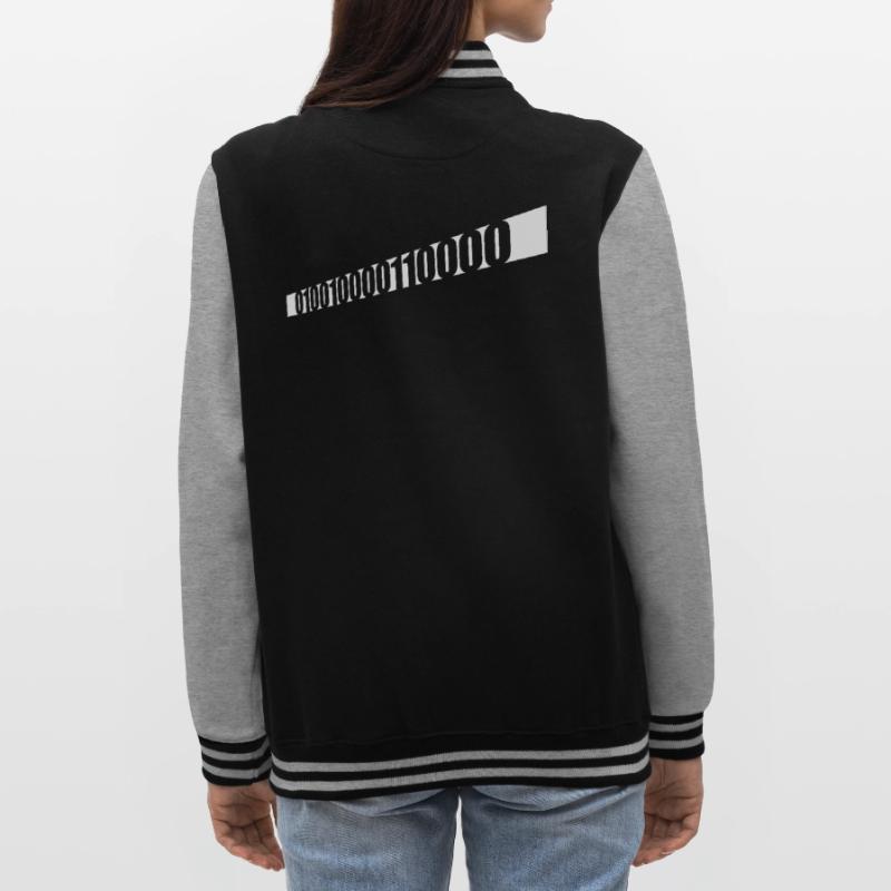 Binary Code Program Language College Sweat Jacket