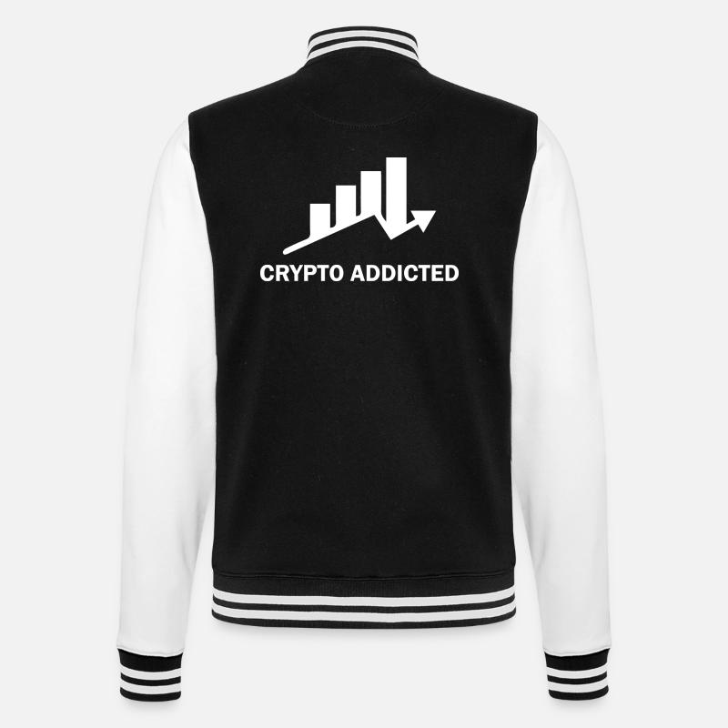Bitcoin Trading Crypto Stocks - College Sweat Jacket - black/white