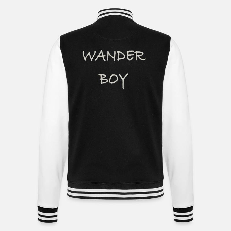 Wander Boy - College-Sweatjacke - Schwarz/Weiß