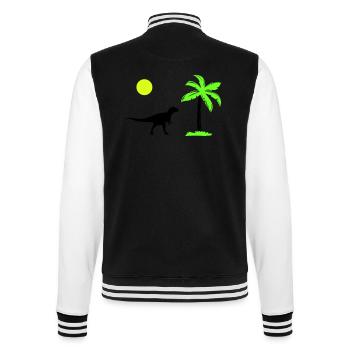 Dinosaur Palm - College Sweat Jacket - black/white - Back - Marisol (170cm)