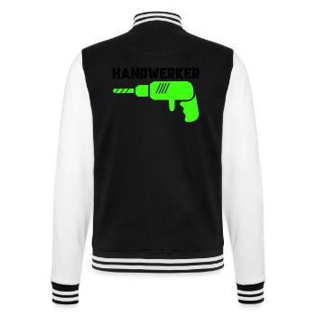 handwerker - College-Sweatjacke - Schwarz/Weiß - Hinten - Marisol (170cm)