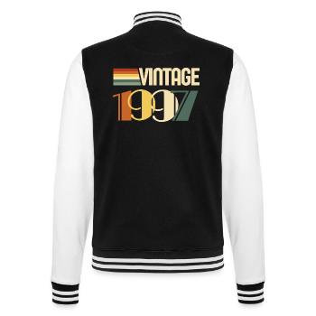 Jahrgang 1997 - 1997 Jubiläumsgeschenk - College-Sweatjacke - Schwarz/Weiß - Hinten - Marisol (170cm)