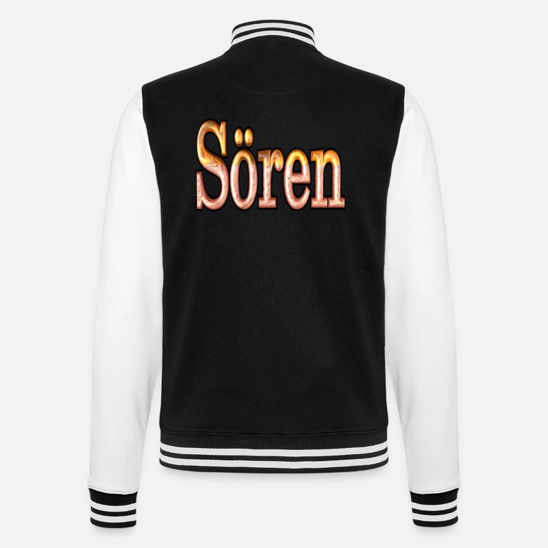 Soeren2 - College-Sweatjacke - Schwarz/Weiß