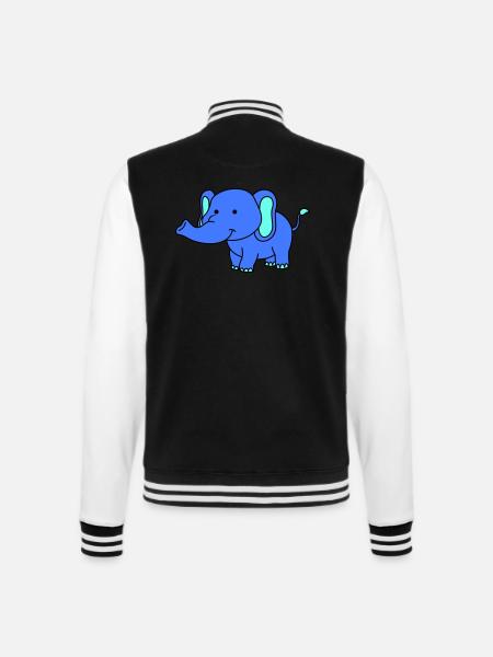 elephant - College Sweat Jacket - black/white