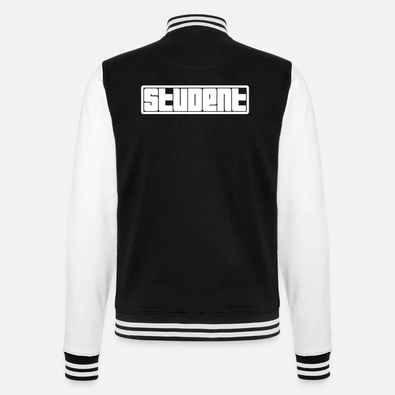 Student Logo - College-Sweatjacke - Schwarz/Weiß
