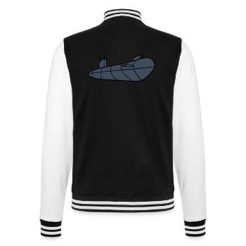 Submarine Submarine Dive Dive Submarine Captain - College Sweat Jacket - black/white - Back - Marisol (170cm)
