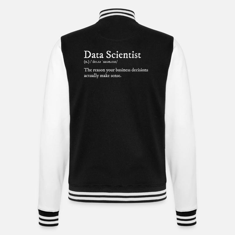 Conception Data Scientist - Veste Teddy - noir/blanc