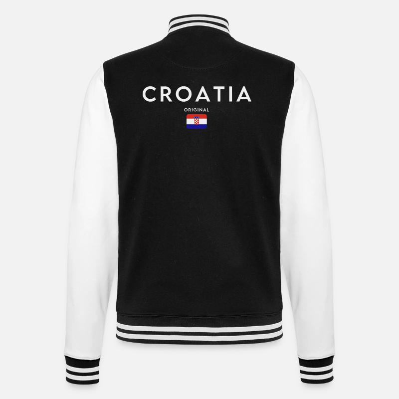 Drapeau croate, fierté croate - Veste Teddy - noir/blanc