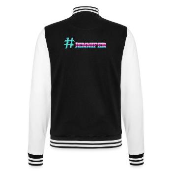 Vorname Jennifer - College-Sweatjacke - Schwarz/Weiß - Hinten - Marisol (170cm)