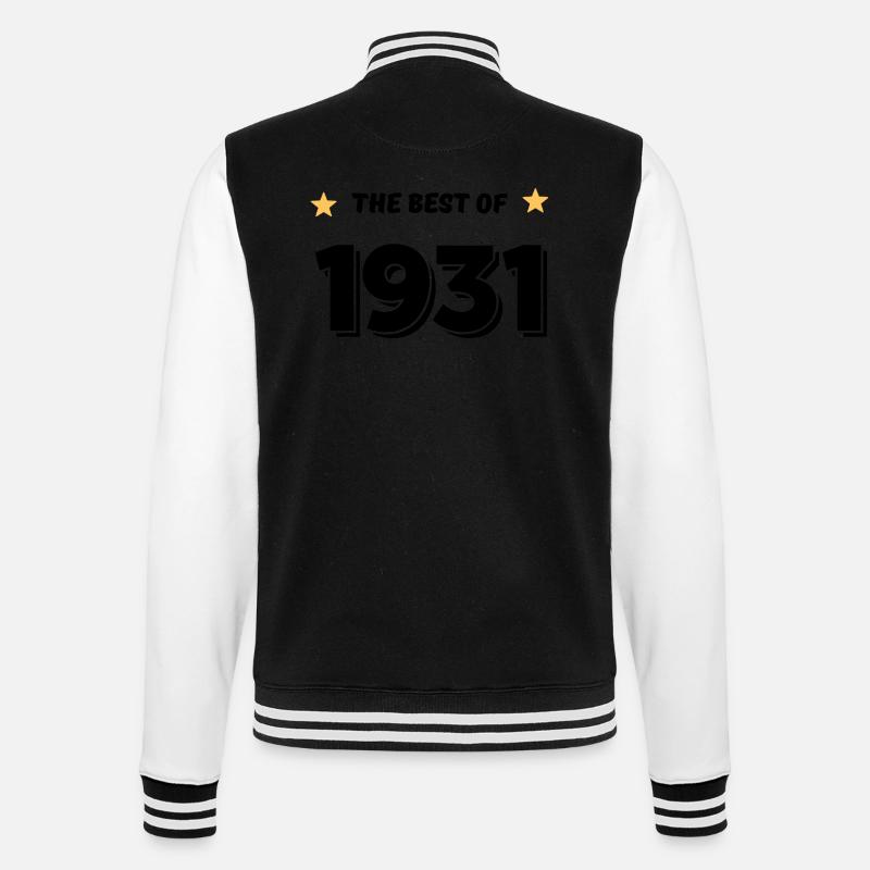 Das Beste von 1931 - College-Sweatjacke - Schwarz/Weiß