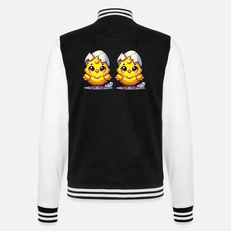 Chiecken Comic 2 - College Sweat Jacket - black/white