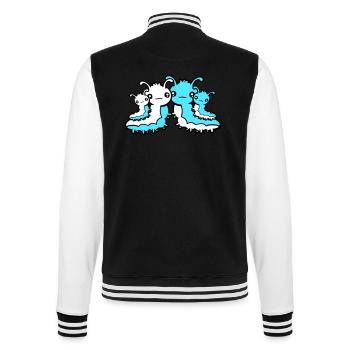 Raupe Familie Eltern Mama Papa Kinder Geschwister - College-Sweatjacke - Schwarz/Weiß - Hinten - Marisol (170cm)