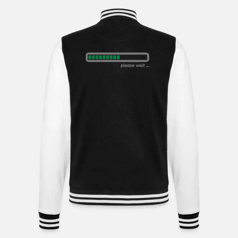 loading ... please wait (2c) - College Sweat Jacket - black/white