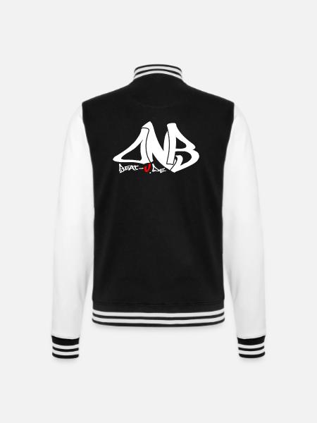 dnb - College-Sweatjacke - Schwarz/Weiß