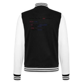 drink_coffe_c ++ - College-Sweatjacke - Schwarz/Weiß - Hinten - Marisol (170cm)