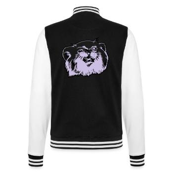 Pallaskatze Manul Gesicht - College-Sweatjacke - Schwarz/Weiß - Hinten - Marisol (170cm)