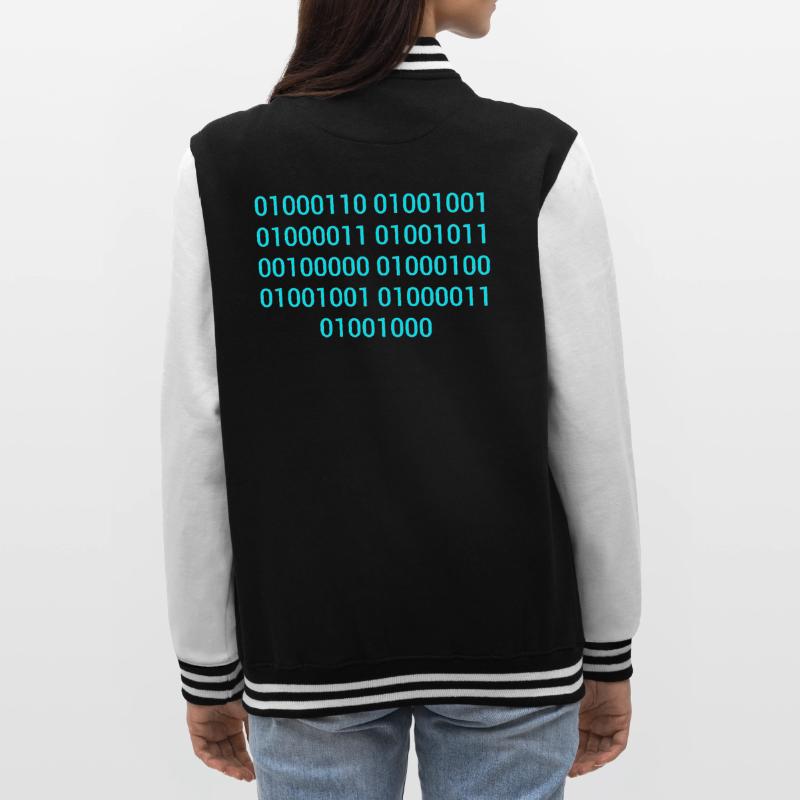 BINARY CODE / BINÄRCODE F**K DICH GESCHENKIDEE College-Sweatjacke