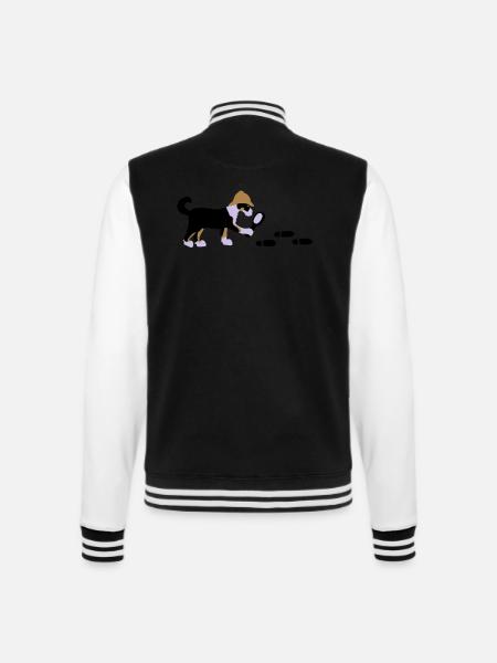 Mantrailer Gingi Vektor - College-Sweatjacke - Schwarz/Weiß