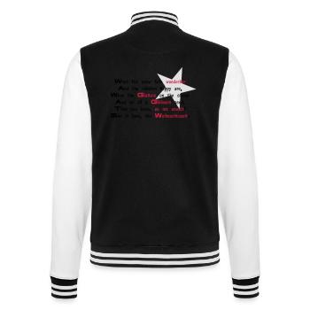 Spruch Weihnachten - College-Sweatjacke - Schwarz/Weiß - Hinten - Marisol (170cm)