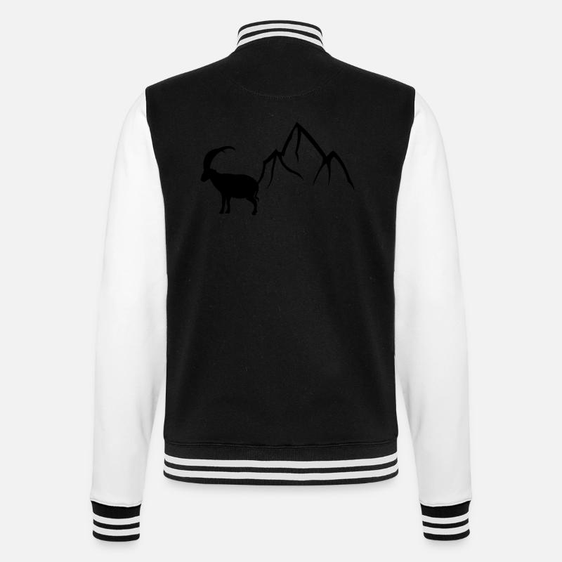 steinbock2 - College-Sweatjacke - Schwarz/Weiß