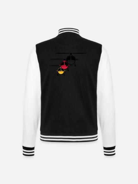 Helicopter Helicopter formation - College Sweat Jacket - black/white