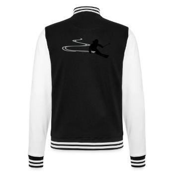 Skifahrer Spur - College-Sweatjacke - Schwarz/Weiß - Hinten - Marisol (170cm)