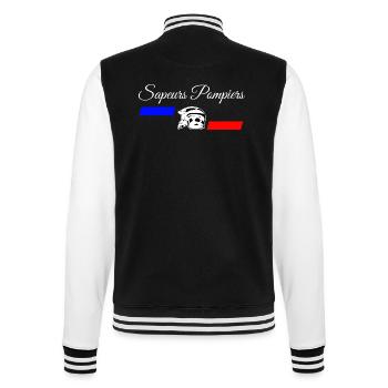 Sapeurs Pompiers De France Drapeau Français - Veste Teddy - noir/blanc - Dos - Marisol (170cm)