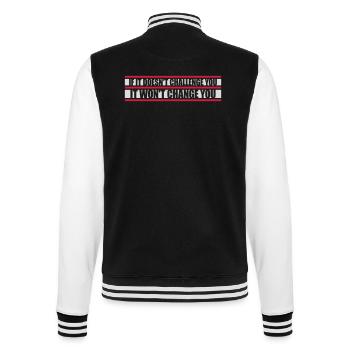 Séance d’entraînement Fitness Motivation Citation - Veste Teddy - noir/blanc - Dos - Marisol (170cm)