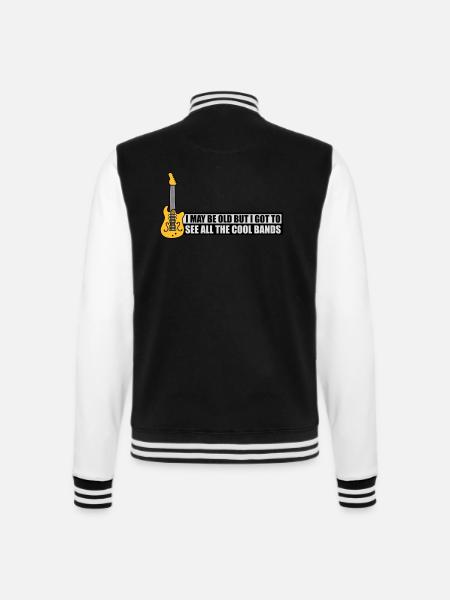 I may be old - College Sweat Jacket - black/white