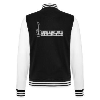 I may be old - College Sweat Jacket - black/white - Back - Marisol (170cm)