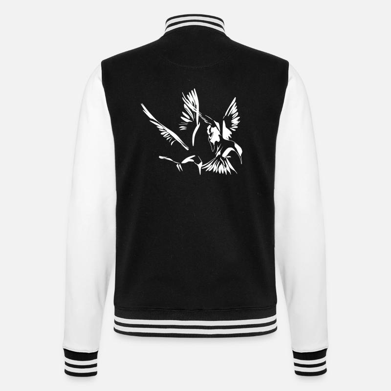 Seagulls and Seagulls - College Sweat Jacket - black/white