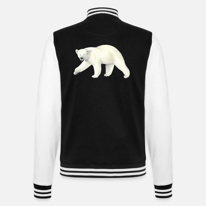 Eisbär - College-Sweatjacke - Schwarz/Weiß