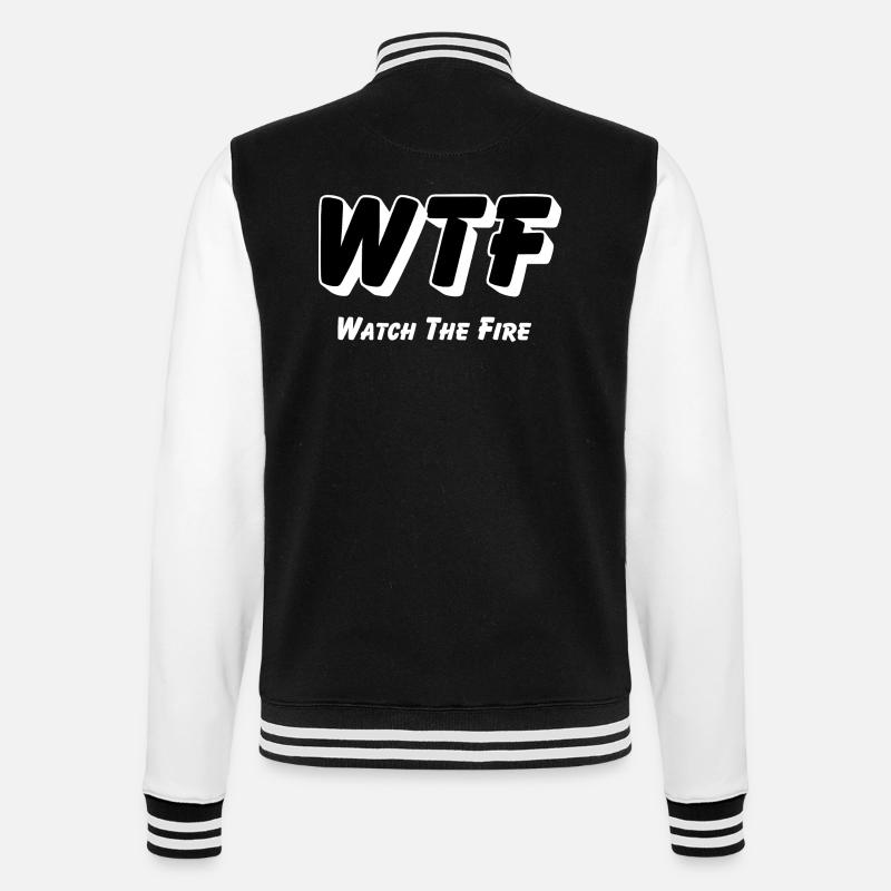 WTF - Regardez le feu - Veste Teddy - noir/blanc
