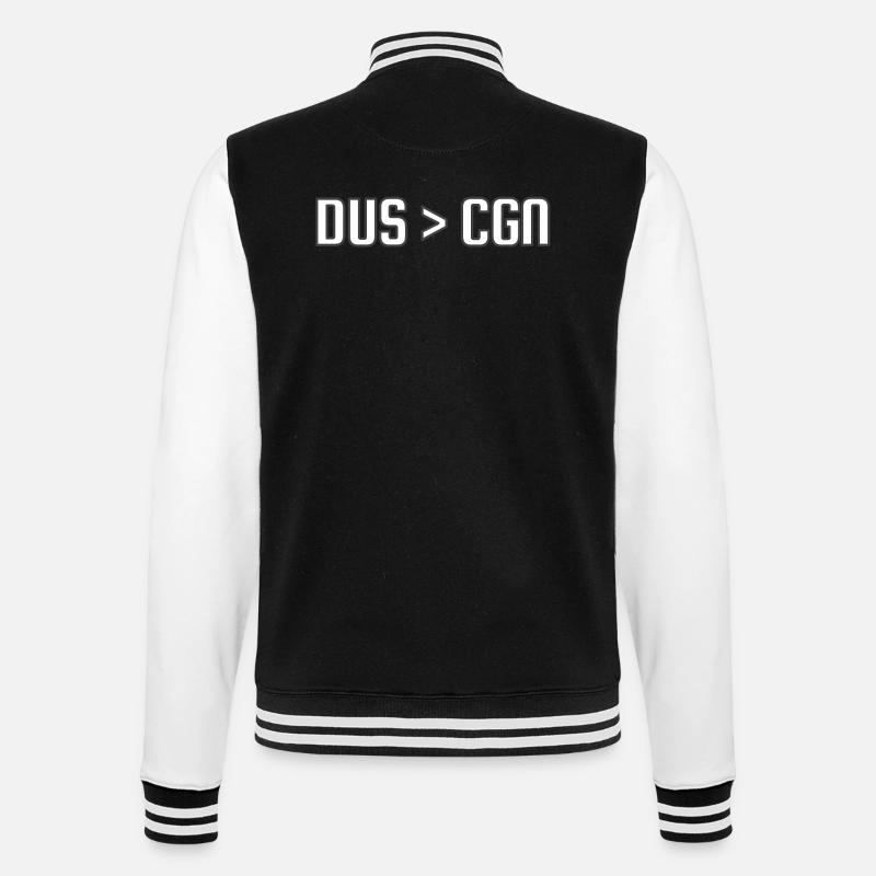 Düsseldorf > Köln - College-Sweatjacke - Schwarz/Weiß