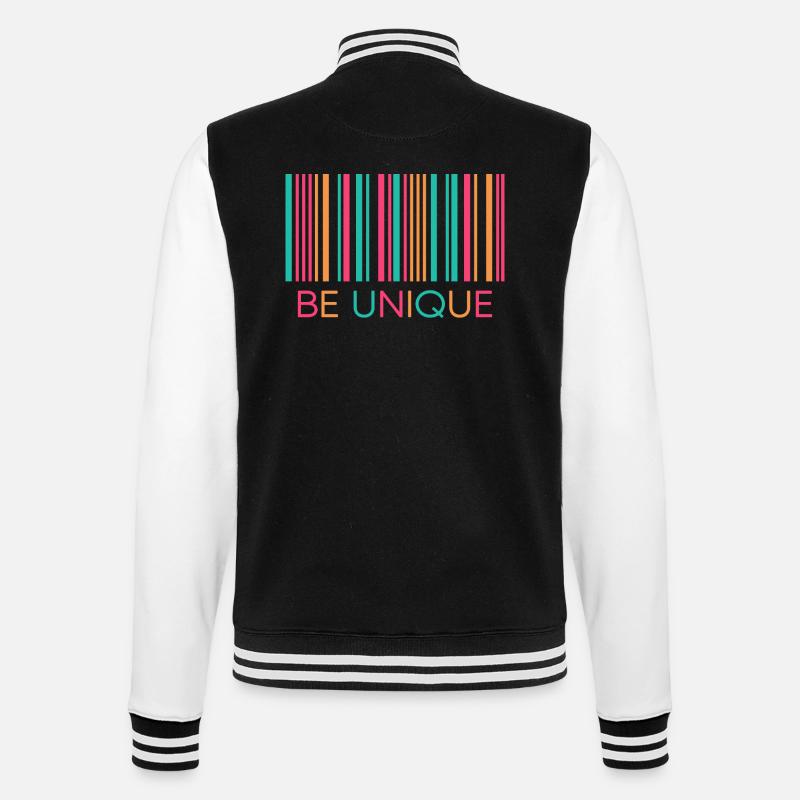 Unique Barcode LGBT Unique - College Sweat Jacket - black/white