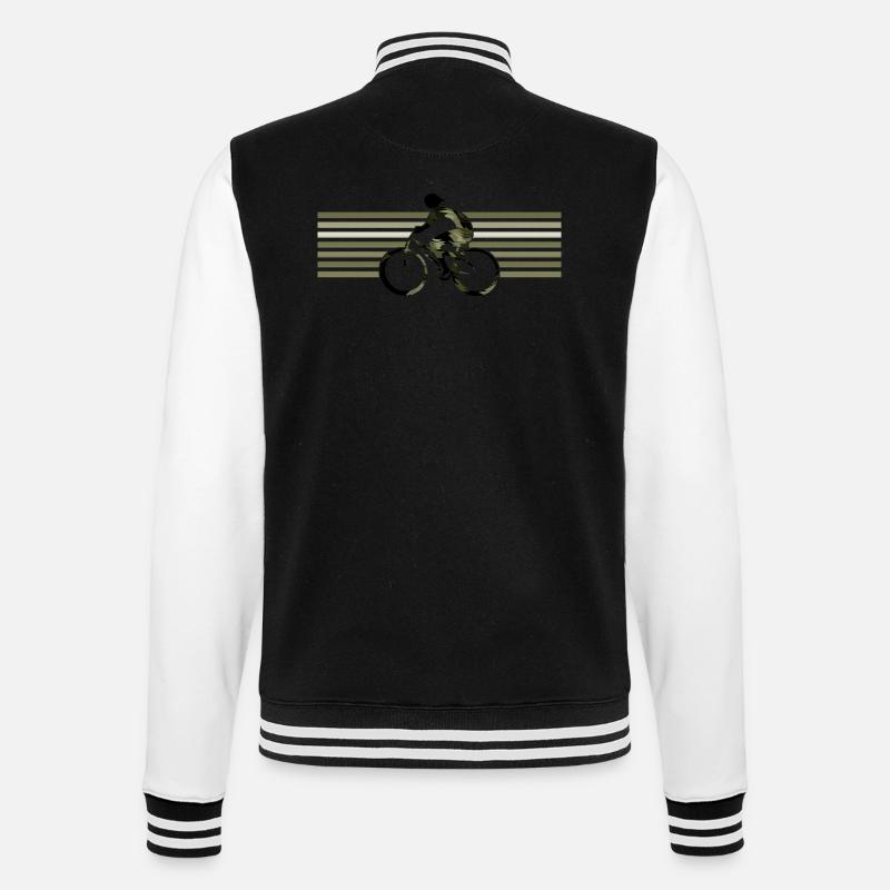 Radfahrer - College-Sweatjacke - Schwarz/Weiß
